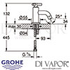 Grohe Atrio Pillar Tap XS-Size Dimensions